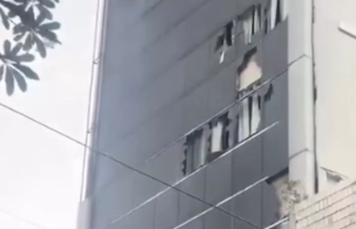 Ibu hamil turut jadi korban tewas dalam kebakaran di Gedung Terra Drone, Kemayoran, Jakpus (Foto: Instagram/@jakut.info)