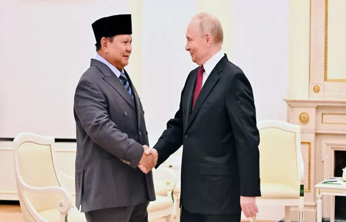 Presiden Prabowo Subianto bertemu Presiden Rusia,Vladimir Putin di Istana Kremlin, Moskow (Foto: BPMI Setpres RI)