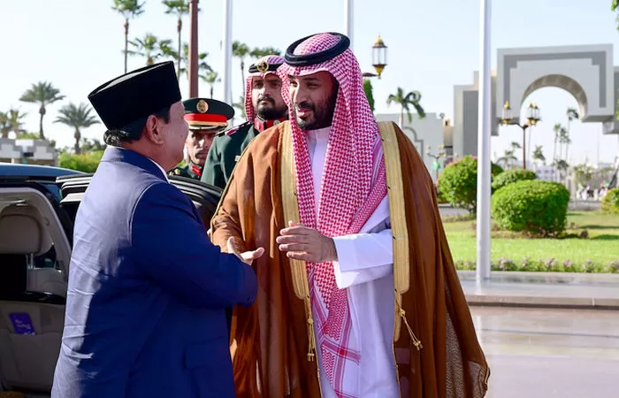 Presiden Prabowo Subianto dan Putra Mahkota Arab Saudi, Mohammed bin Salman (MBS) (Foto: BPMI Setpres RI)