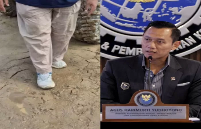 Viral jalanan di Aceh Tamiang lunak seperti agar-agar mendapat sorotan Menteri AHY (Foto: Instagram/@windoherwindo)