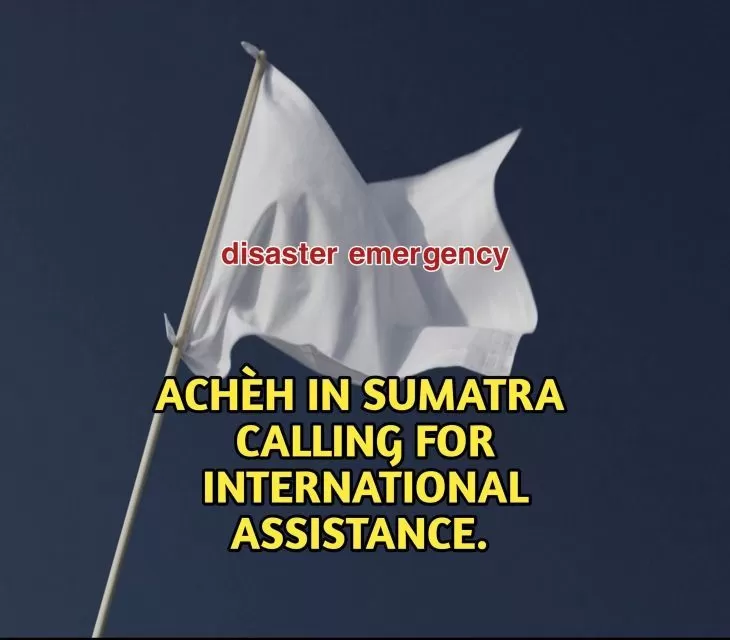 Bendera putih banyak terlihat dikibarkan warga Aceh agar menarik perhatian dunia. (Foto: X.com @achehsultanate)