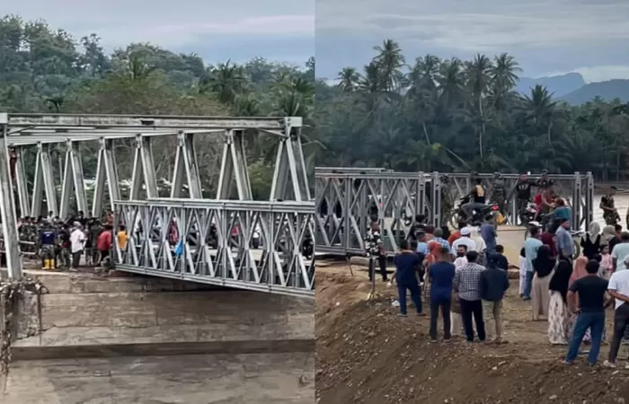 13 ruas jalan nasional masih terputus imbas banjir bandang dan longsor di Aceh (Foto: TikTok/@pakcik_coffe88)