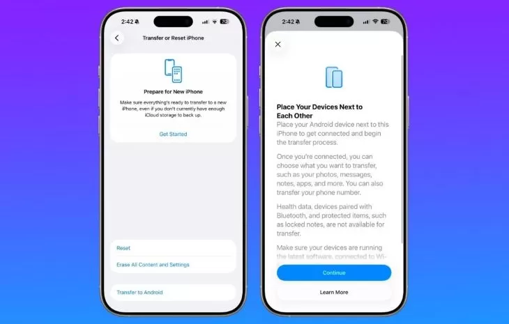 Sistem operasi iOS 26.3 membantu perangkat Apple bersahabat dengan gadget berbasis OS Android. (Foto: GSM Arena)