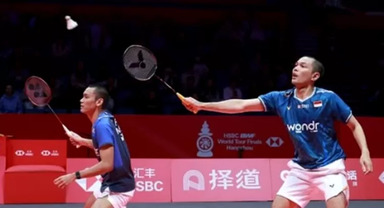 Fajar Fikri kalah tipis di BWF World Tour Finals 2025. (Instagram @badminton.ina)