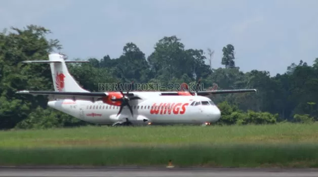 MASIH AMAN: Meskipun titik karhutla cukup tinggi di Berau, namun alur penerbangan masih aman.