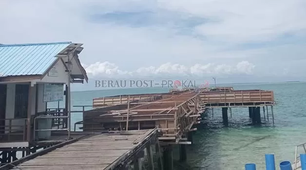 HAMPIR RAMPUNG: Pengerjaan dermaga wisata Pulau Derawan yang diyakini akan segera tuntas akhir Desember ini.