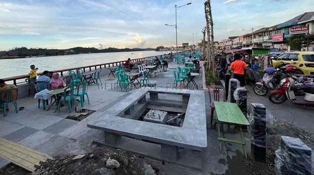 MASIH BERPROSES: Salah satu proyek yang ada di Kecamatan Tanjung Redeb yang saat ini masih berproses.