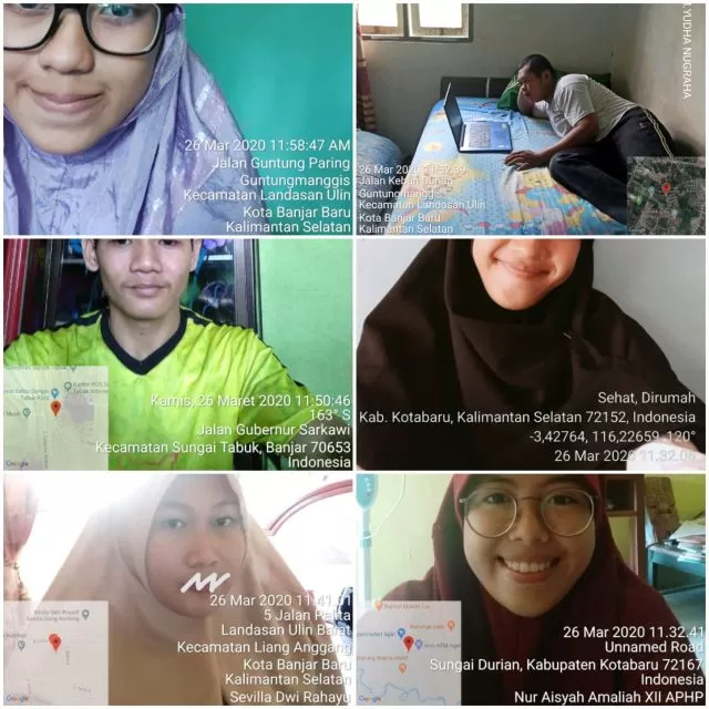 Learning From Home dilakukan menggunakan handphone / smartphone melalui media percakapan digital dan sesekali melakukan video confrence atau video grup.