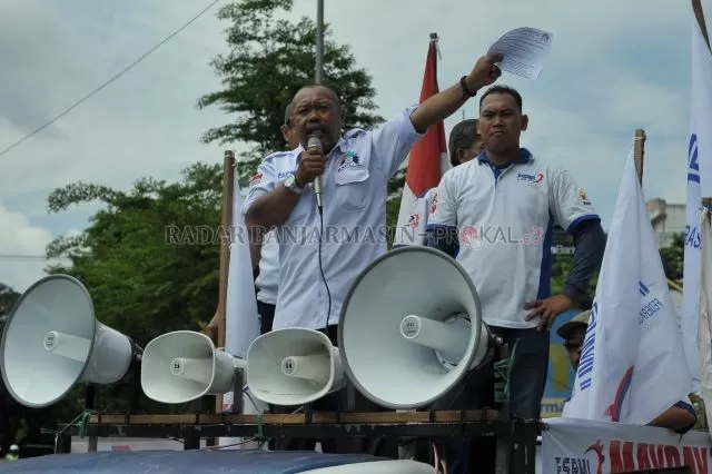 Koordinator aliansi, Yoeyoen Indharto saat memimpin aksi beberapa waktu yang lalu