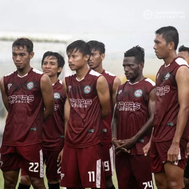 GAMANG: Martapura FC terpaksa tetap melanjutkan persiapan di Sidoarjo meski kepastian keputusan kompetisi berubah-ubah.