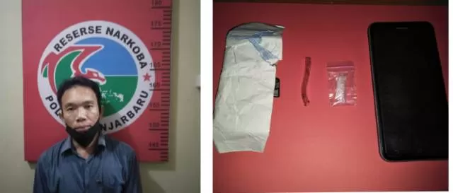 DITANGKAP: Anang Kodok diamankan polisi usai kedapatan memiliki sabu-sabu.