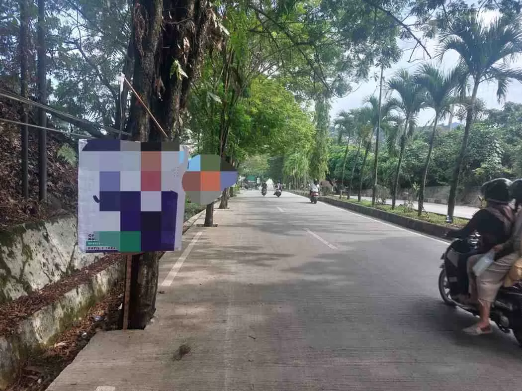 Pelanggaran pemasangan Algaka para peserta Pemilu di Tenggarong (Elmo/Prokal.co)