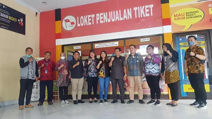 IST KUNKER: Anggota Komisi I dan III DPRD Kaltara saat lakukan kunjungan kerja ke PT Pelni pada Kamis lalu (9/6).