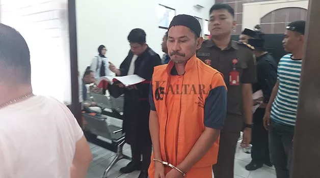 PENYELUNDUPAN KAYU ILEGAL: Terdakwa penyelundupan kayu ilegal Andi Hamid alias Ami divonis 1 tahun penjara di Pengadilan Negeri Tarakan, pada pekan lalu.