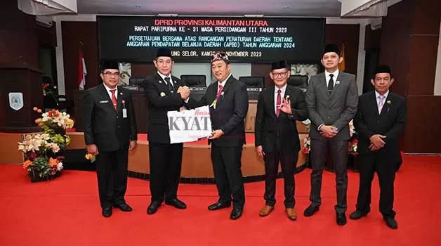 SEPAKATI APBD 2024: Besaran alokasi APBD 2024 telah disetujui antara DPRD dan Pemprov Kaltara, pada Kamis (30/11) lalu.