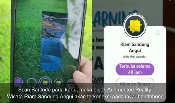 Penampakan penerapan wisata  dengan augmented reality oleh UNDA university dalam Woxpol belum lama ini.