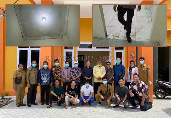 TINJAU: Rombongan Komisi I DPRD Kotim yang dipimpin Wakil Ketua DPRD Rudianur, saat berada di depan asrama mahasiswa Kotim di Banjarmasin, belum lama tadi.(KOMISI I/RADARSAMPIT)