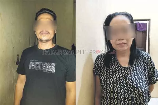 KOMPAK: Sepasang suami istri tersangka kasus penggelapan atau penipuan mobil.(IST/RADARSAMPIT)