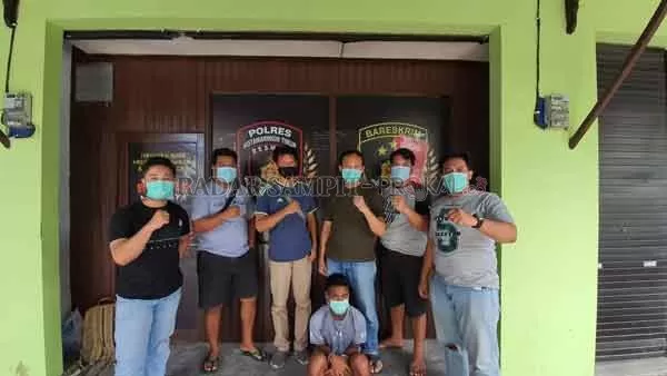 DITANGKAP : Jajaran Satreskrim Polres Kotim berhasil mengamankan pelaku pembobol apotek Indah Farma, Sabtu (30/1) siang lalu.(IST/RADAR SAMPIT)