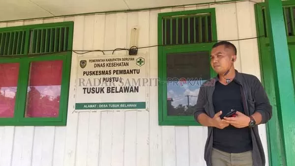 KESEHATAN: Ketua DPRD Seruyan saat mengunjungi Pustu Tusuk Belawan, di mana dirinya meminta pelayanan kesehatan harus dipastikan maksimal.(IST/RADARSAMPIT)