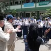 Momen Prabowo Disambut Meriah Penampilan Marching Band Murid di SMPN 4 Kota Bekasi