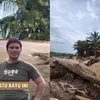 Curhat Relawan Tunjukkan Gelondongan Kayu Besar Berserakan di Aceh Tamiang usai Terjangan Banjir Bandang