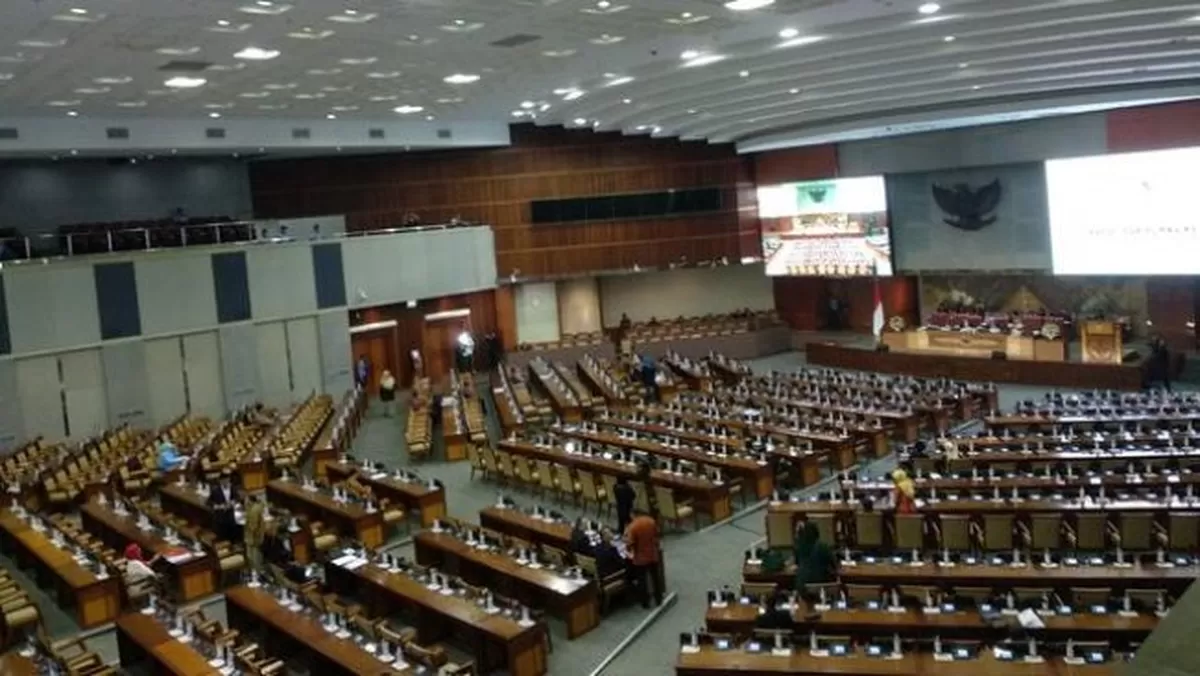Suasana ruang sidang DPR