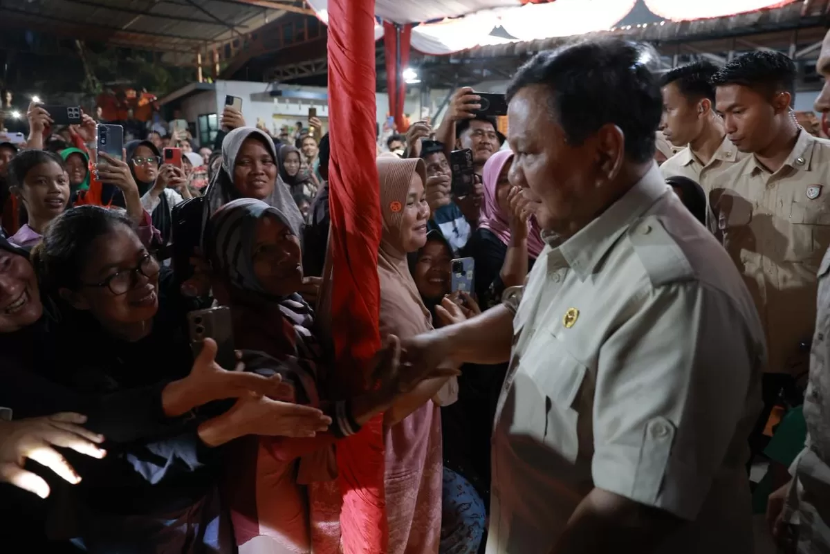 Presiden Prabowo Habiskan Malam Tahun Baru di Pengungsian Tapanuli Selatan. (Istimewa )
