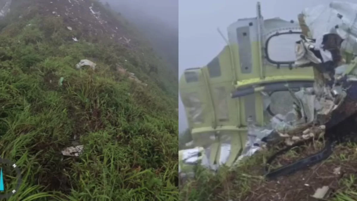 Penemuan serpihan pesawat ATR 42-500 di Gunung Bulusaraung.  (Instagram/sar_nasional)