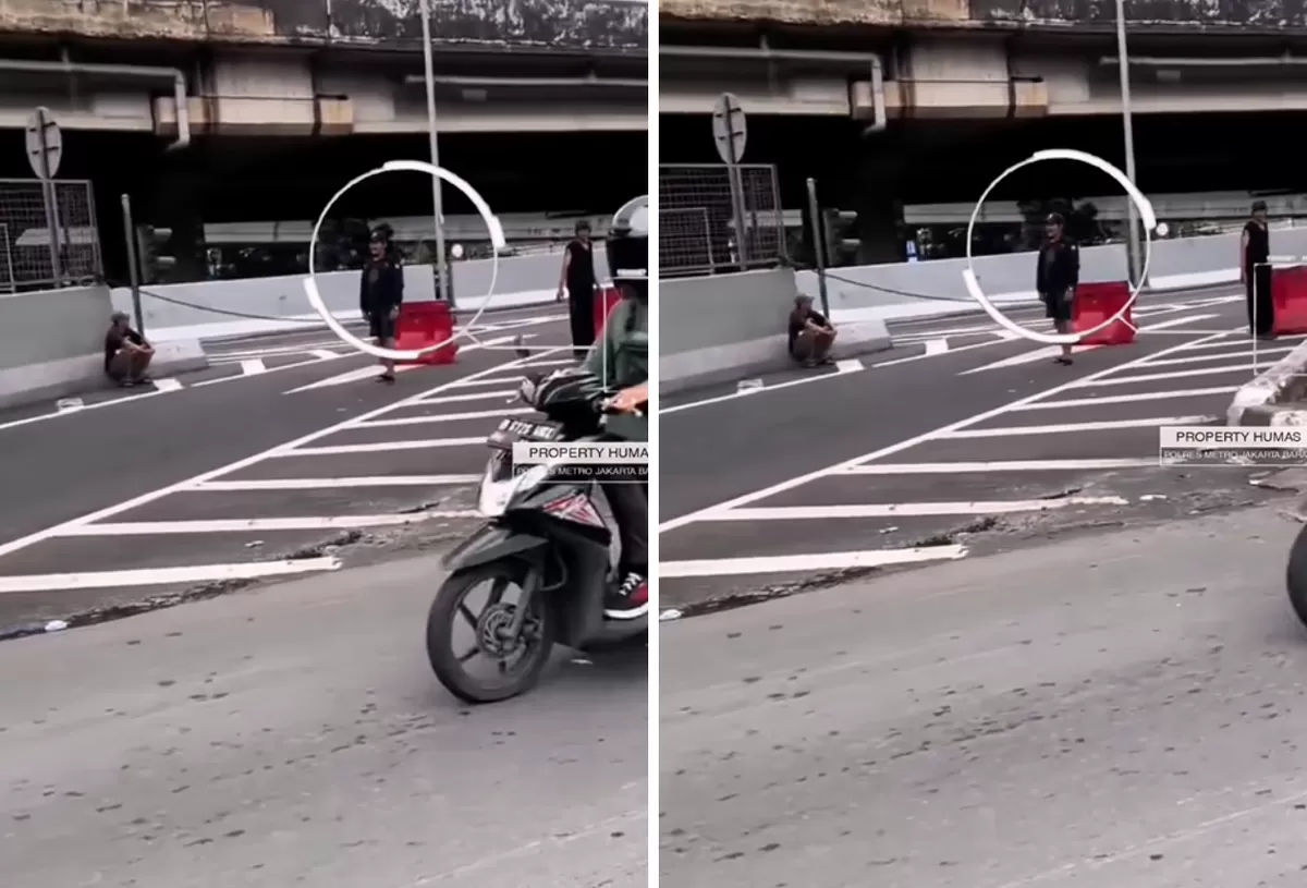 Polres Jakbar Turun Tangan soal Aksi 'Pak Ogah' di Exit Tol Rawa Buaya (Foto : polres jakbar)