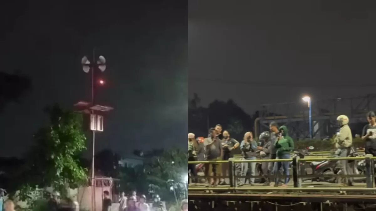Warga Bekasi sempat viral karena berlarian ke jalan raya saat sirine peringatan banjir berbunyi. (Instagram/mastriadhianto)