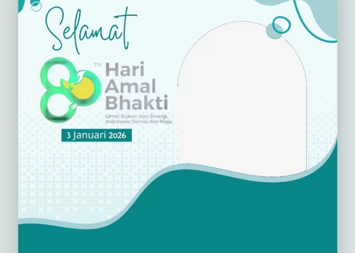 &lrm;Twibbon Hari Amal Bhakti Kemenag RI ke-80. (Twibbnize.com/MUNIR OFFICIAL)