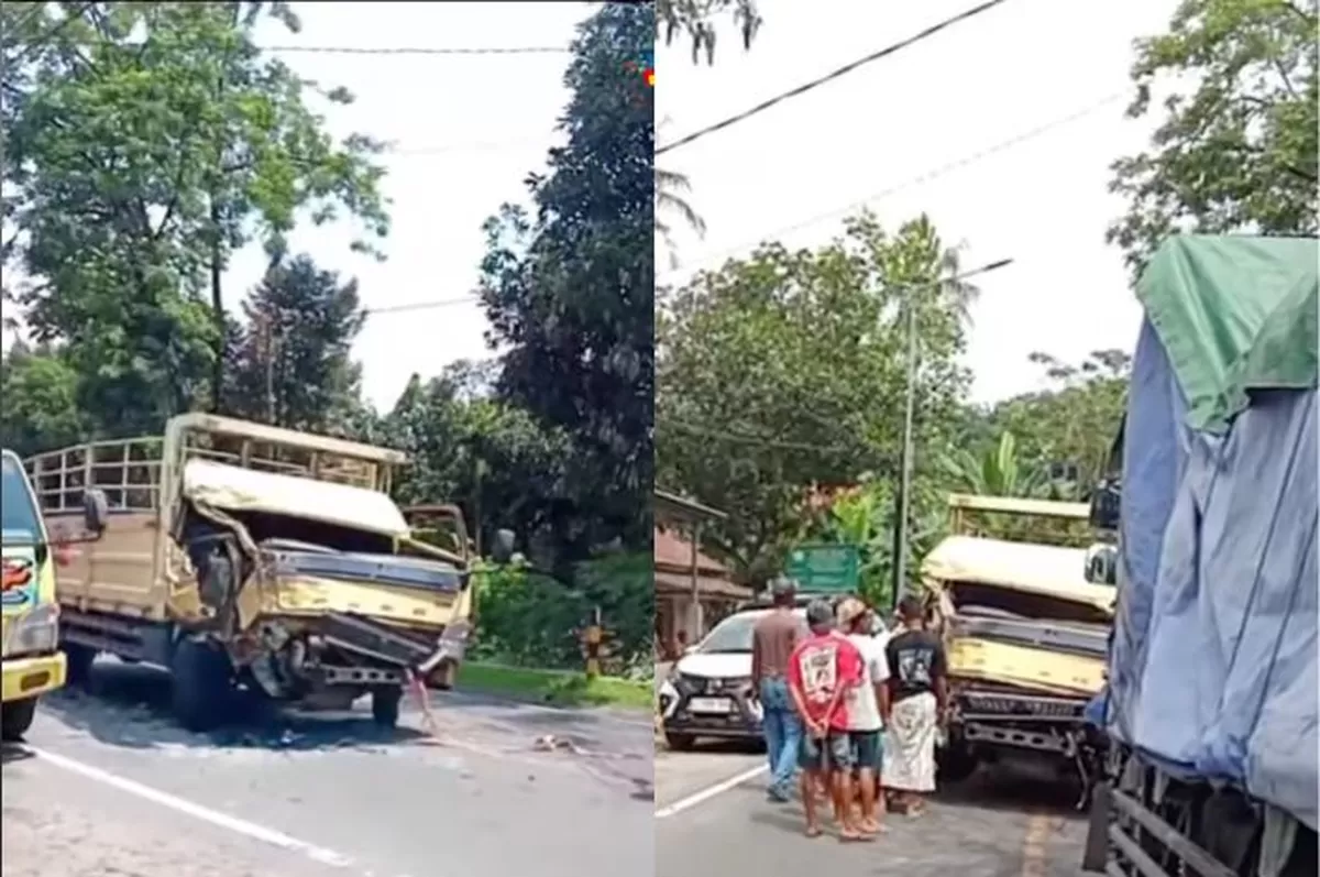 Kondisi truk Colt Diesel yang kecelakaan di Mayang Jember (Facebook/@sucy.devour)