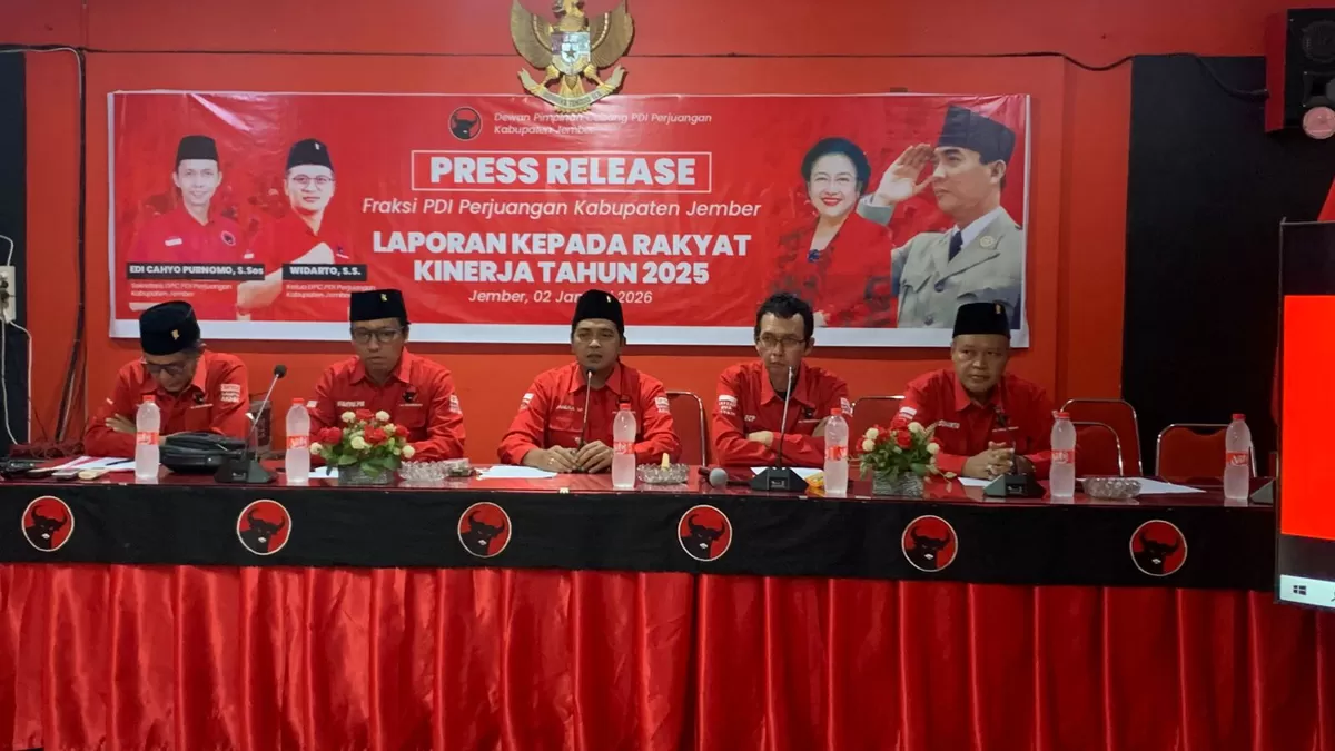 Pimpinan DPC PDI Perjuangan Kabupaten Jember. (Angga Juli Setiawan/SketsaNusantara.id)