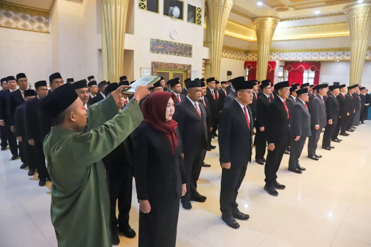Pelantikan pejabat di lingkungan Pemkab Jember. (Dok Diskominfo Jember)