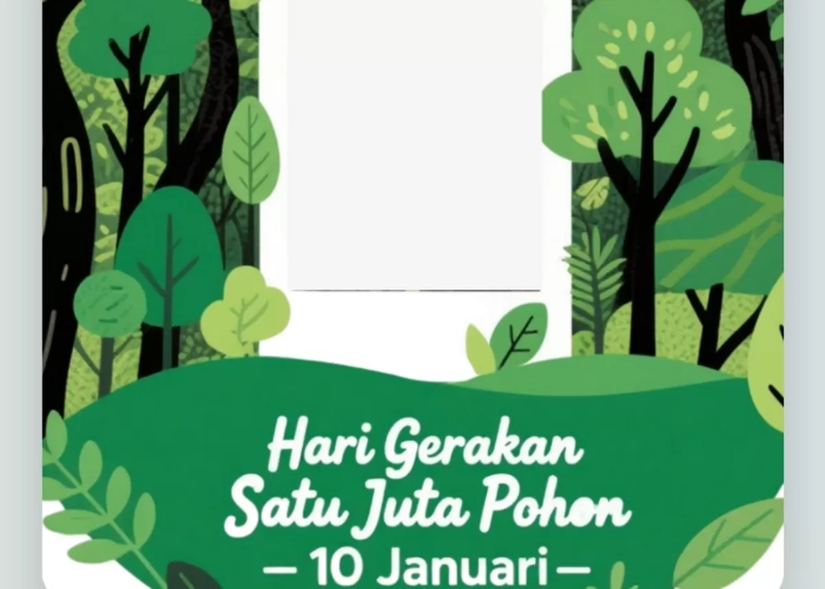Twibbon Hari Gerakan Sejuta Pohon 2026. (Twibbonize.com/Akdesain)