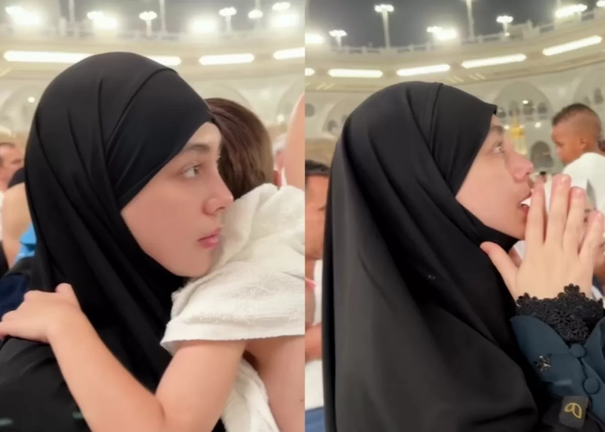 Celine Evangelista jalani umrah bersama anak-anak. (Instagram/@celine_evangelista)