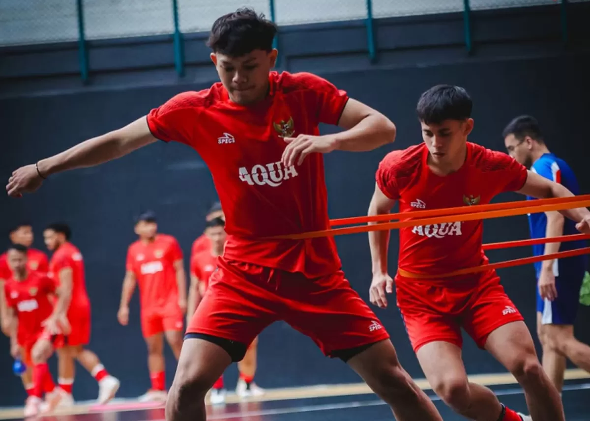 Momen para pemain Timnas Futsal melakukan latihan.  (Instagram/timnasfutsal)
