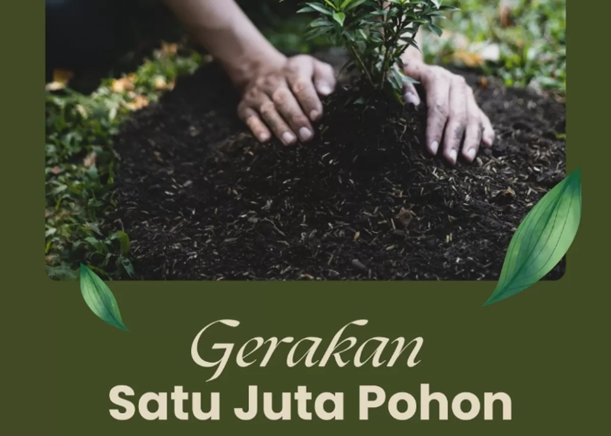 Poster Hari Gerakan Satu Juta Pohon 2026. (Canva.com/Derana Studio)