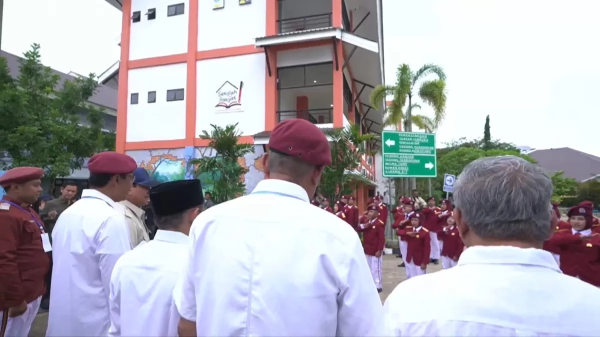 Prabowo disambut yel-yel. (Tim Media Kepresidenan)