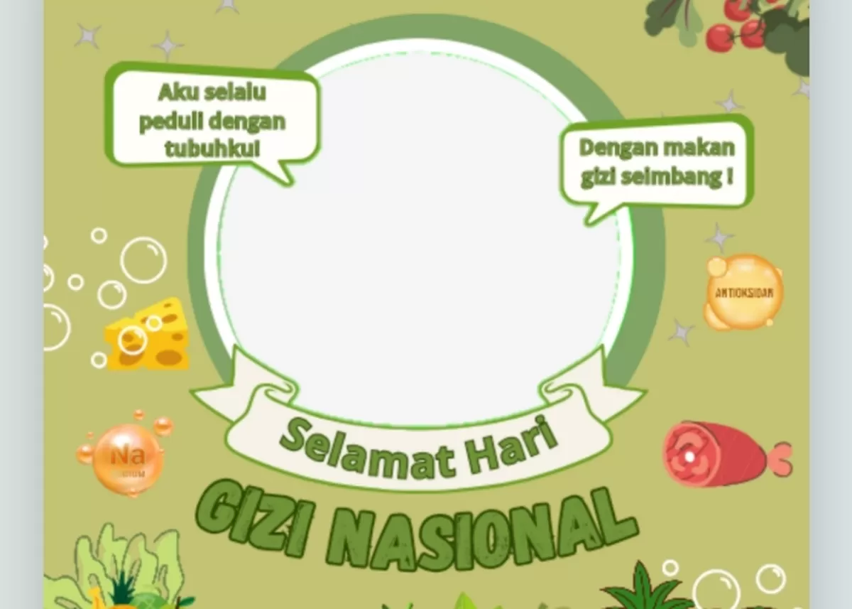 Twibbon Hari Gizi Nasional 2026. (Twibbonize.com/Aulia Helenamoza)