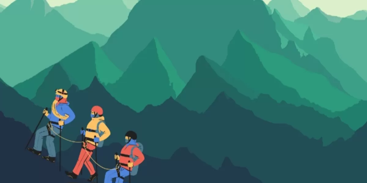 Ilustrasi pendakian gunung  (Pixabay Elf-Moondance)