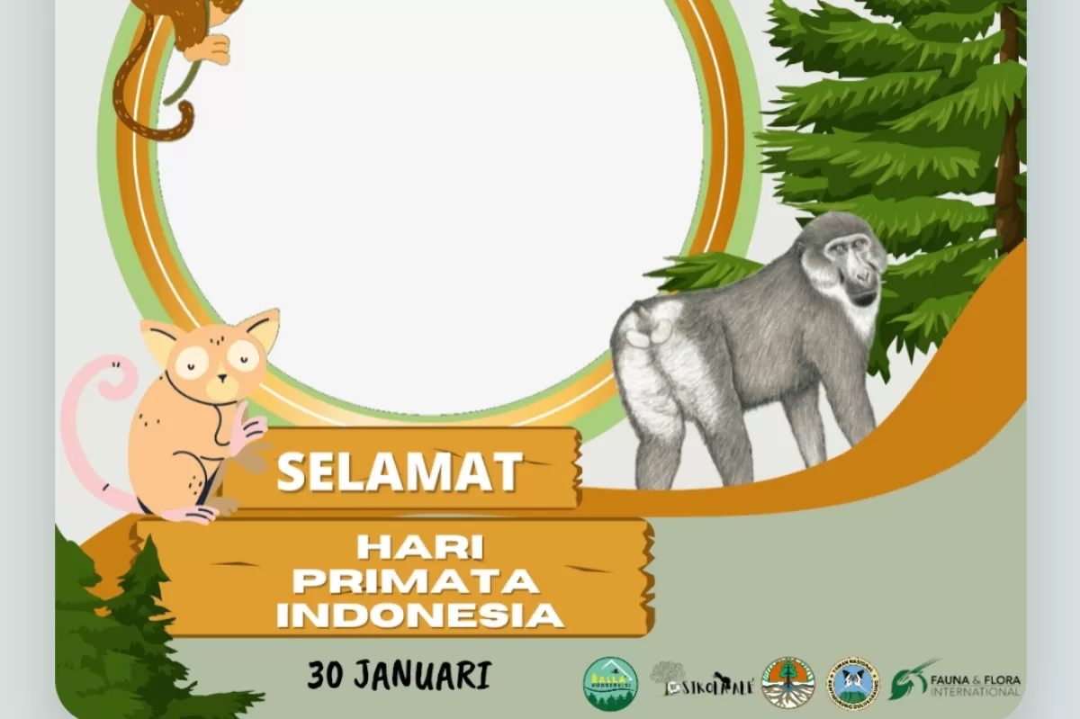 Quotes Hari Primata Indonesia 2026. (Twibbonize.com/Sikola Ale')