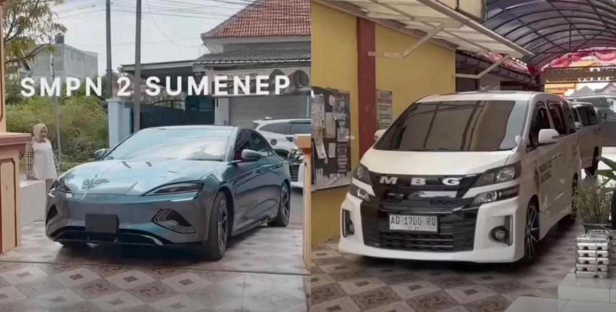 Momen pendistribusian MBG di Kabupaten Sumenep ramai disorot karena gunakan mobil mewah hingga dibanjiri kritik dari warganet (Instagram/lamouterangofficial)