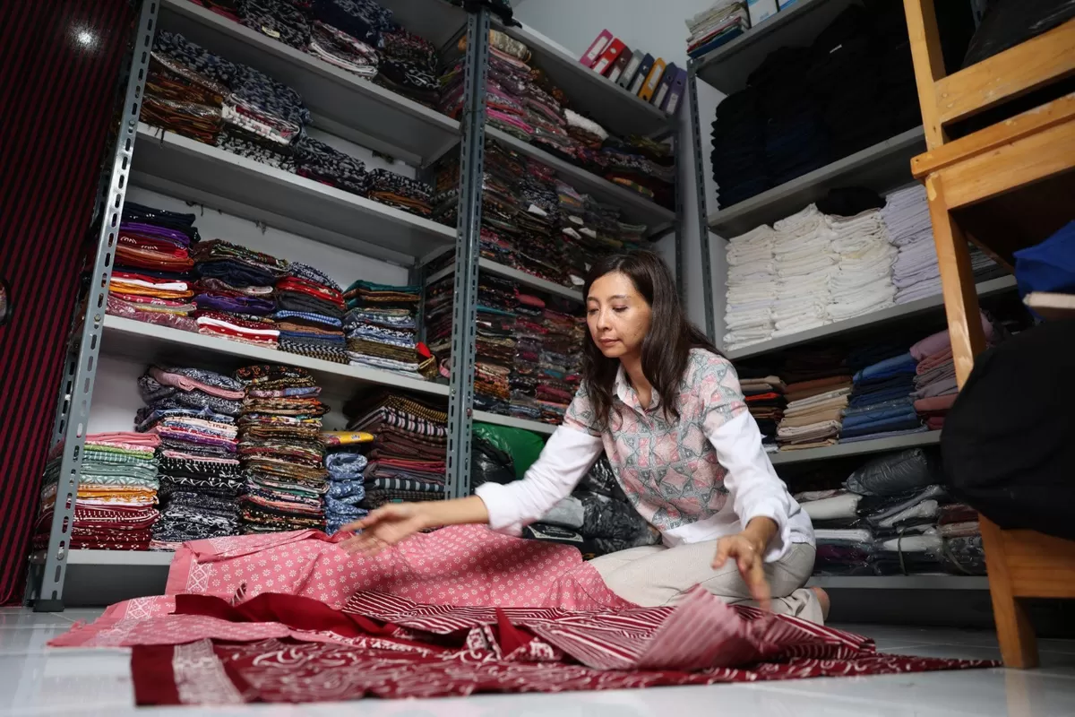 Rumah BUMN BRI jadi motor pertumbuhan Kain Indonesia by Shifara, batik office wear makin diminati (Dok. BRI)