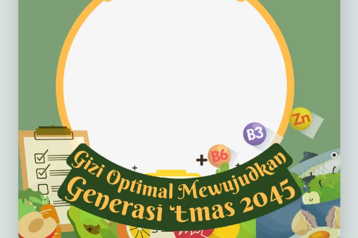 Twibbon Hari Gizi Nasional 2026. (Twibbonize.com/Tugas dan File Ina)