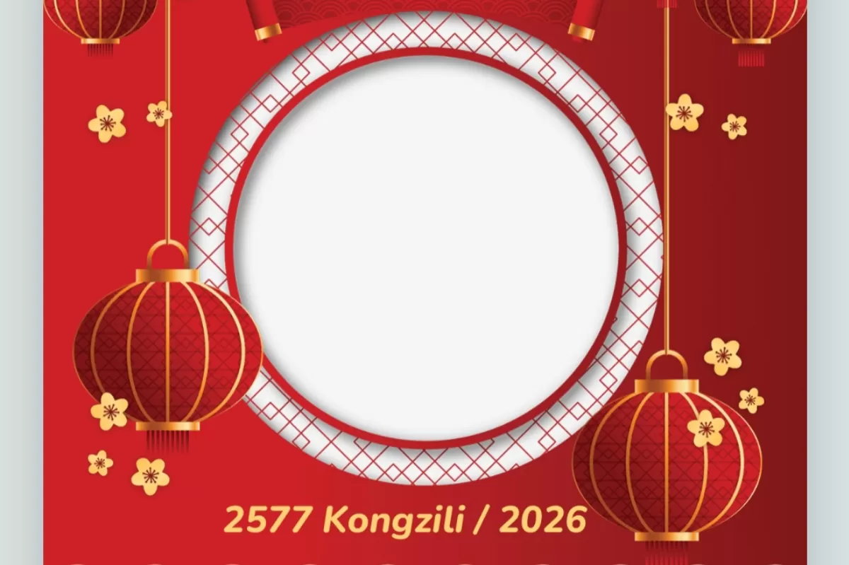 Twibbon Hari Raya Imlek 2026. (Twibbonize.com/reviewsteknologiku.tech)