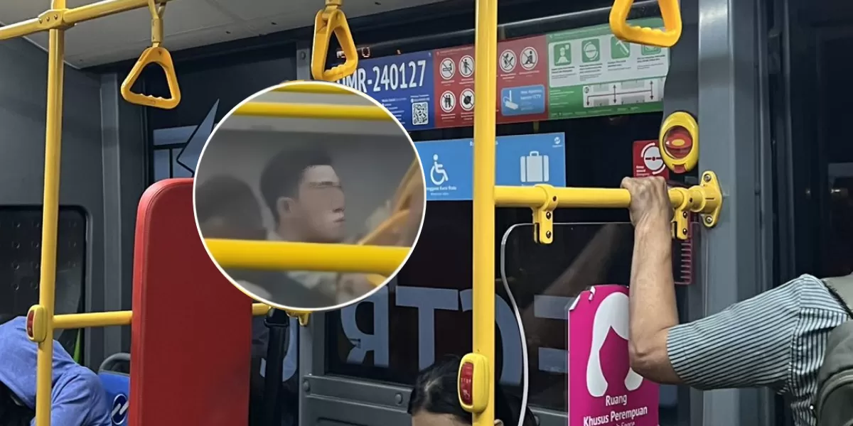 Suasana di daalam bus Transjakarta. (X/ Koridor7R )