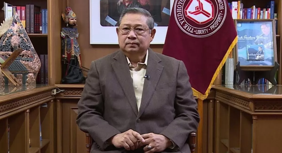 Potret SBY soroti kondisi dunia saat ini yang menyerupai Perang Dunia 1 dan 2, hingga memunculkan kekhawatiran terjadinya perang dunia 3 (X/SBYudhoyono )