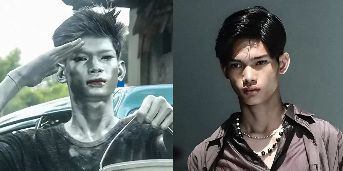 Dulu manusia silver di lampu merah, kini Michael O melangkah percaya diri di runway sebagai model profesional.  (Instagram/kulturodomestik)
